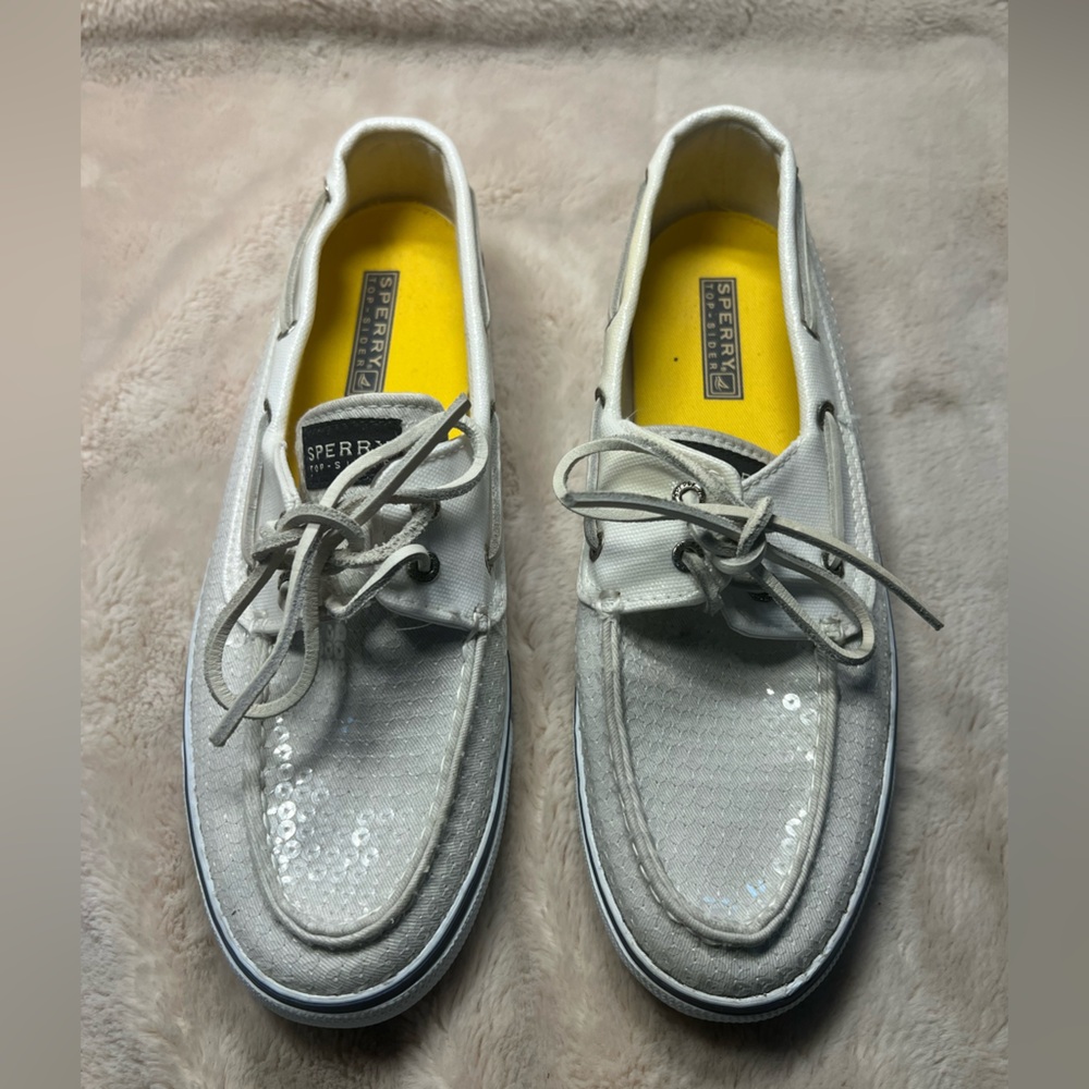 Sperry Womens sequin loafers size 9.5